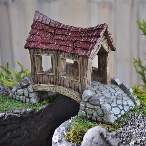 Miniature Fairy Garden Fiddlehead Fairy Village - Covered Bridge