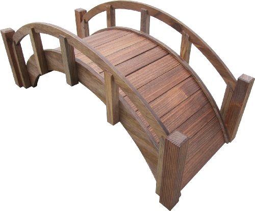 Samsgazebos Miniature Japanese Wood Garden Bridge Treated Assembled 25&quot Long X 11&quot Tall X 11-12&quot Wide Made