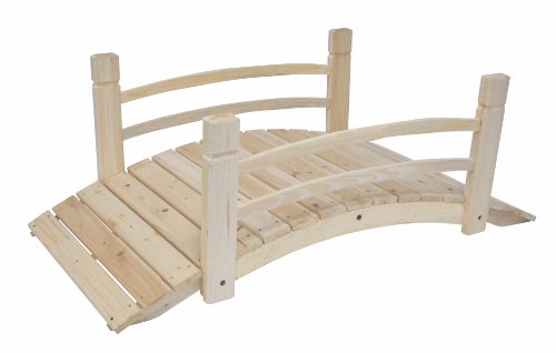 Shine Company Cedar Garden Bridge 4-feet Natural