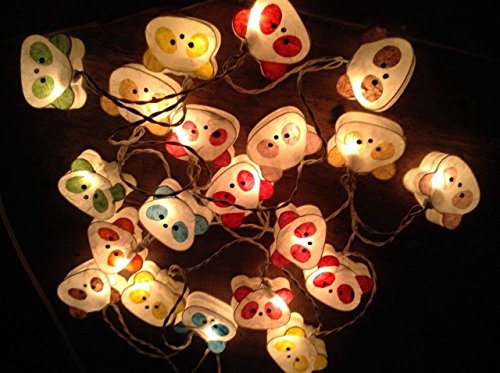 Bedroom Night Lights Cute Animal panda String Lights for Bedroom Decoration 20 Lightsset Set Hanging Lamp Home Decoration Patio Living Room Yard Garden Indoor and Outdoor