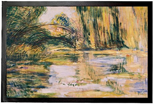 Claude Monet Door Mat Floor Mat - Waterlily Pond The Bridge 1899 24 X 16 Inches