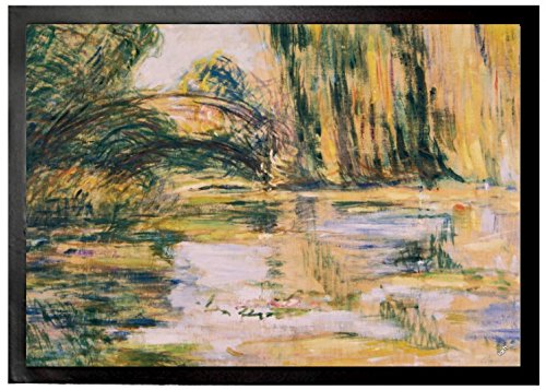 Claude Monet Door Mat Floor Mat - Waterlily Pond The Bridge 1899 28 X 20 Inches
