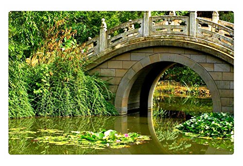 Irocket Indoor Floor Rugmat - Stone Bridge Over The Pond 236 X 157 Inches