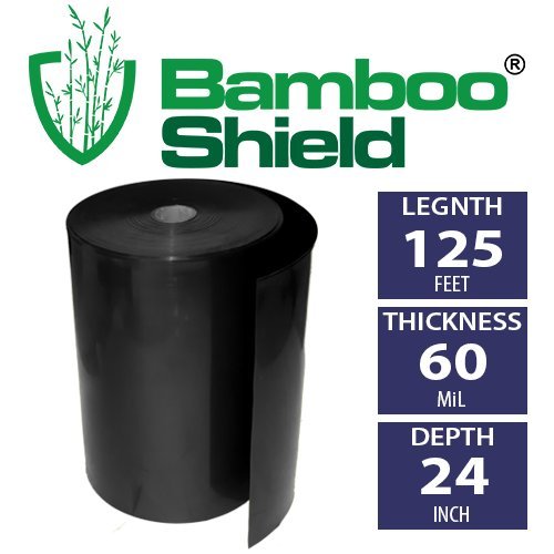 Bamboo Shield - 125 foot long x 24 inch wide 60mil bamboo root barrier  water barrier