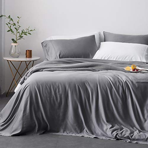 Oasis Fine Linens Island Bamboo Collection Softest Hypoallergenic Sheets Full Storm