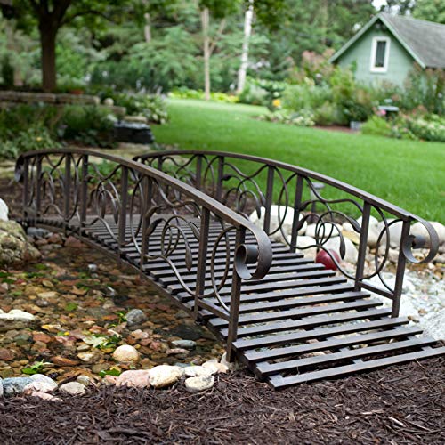 Coral Coast Willow Creek 8-ft Metal Garden Bridge