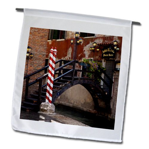 Danita Delimont - Venice - Footbridge over canal in Venice Italy - EU16 BJN0039 - Brian Jannsen - 18 x 27 inch Garden Flag fl_137537_2