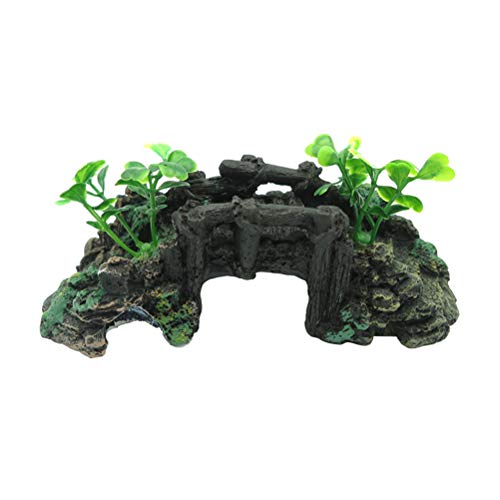 Yardwe Resin Miniature Bridge for Fairy Garden Accessories Decor Stone Arch Small Bridge for Miniature Garden Ornament