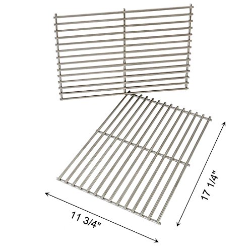 FAS INDUSTRY Cladding BBQ Cooking Grate Replacement Parts for Weber 7527 9930 Spirit and Lowes Outdoor Cooking Grill Grid for Weber Grill Parts Replacement- 11 34 x 17 14 Set of 2