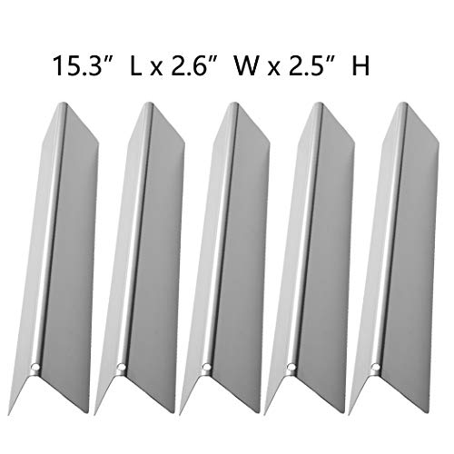 SUONA WS-36 Stainless Steel Flavorizer Bars Heat PlateTent Replacement Parts for Weber Spirit 300 310 320 E310 E320 Series Gas Grills with Front-Mounted Control Panels 153x26x25 5 Pack