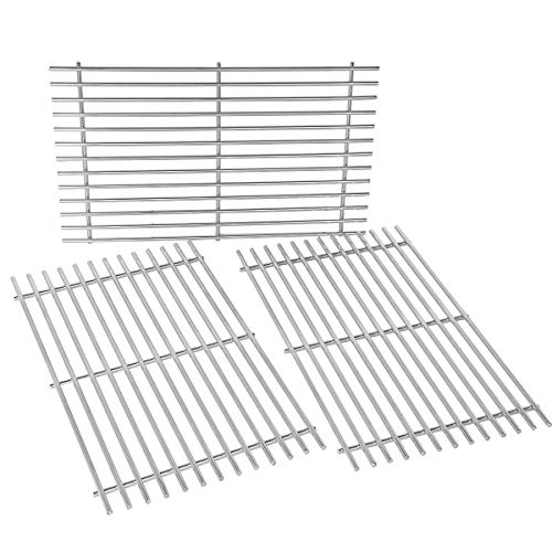 Stanbroil Stainless Steel Cooking Grates Fit Weber Summit 600 Series Summit E-620 S-620 Gas Grills Without Smoker Box Replacement Parts for Weber 67551 - Set of 3