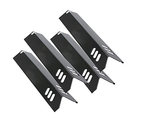 15 inch Porcelain Grill Heat Shields Replacment for Dyna-Glo DGF510SBP DGF493BNP Set of 4 Barbeque Grill Heat Plates for Backyard Grill Replacement Parts BY15-101-001-02 BY13-101-001-13 GBC1460W