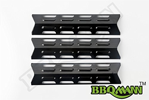 BBQMANN 920713-pack Universal Porcelain Steel Heat Plate Heat Shield for Select Gas Grill Models By Kenmore Master Forge and Others16 18x 3 78