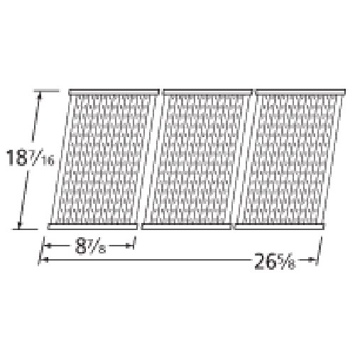 Stamped Stainless Steel Cooking Grid Replacement for Select Charbroil and Kenmore Gas Grill Models Set of 3