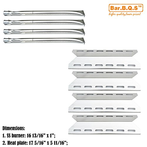 Barbqs Barbecue Grill Parts Stainless Steel Burner and Heat plate Heat shield - 4PACK Grill Replacement For Charmglow 720-0234Nexgrill 720-0033 720-0234 720-0289 and others Gas Grill Models