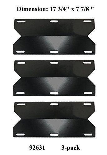 Gas Barbecue Parts Factory 92631 3-pack Porcelain Steel Grill Heat Plateheat Shield Heat Tent Burner Cover