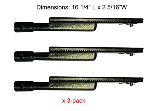 BBQ funland CB24013-pack Cast Iron Barbecue Gas Grill Burner Replacement for Brinkmann Charmglow Igloo and Lowes Model Grills 16 14 x 2 516