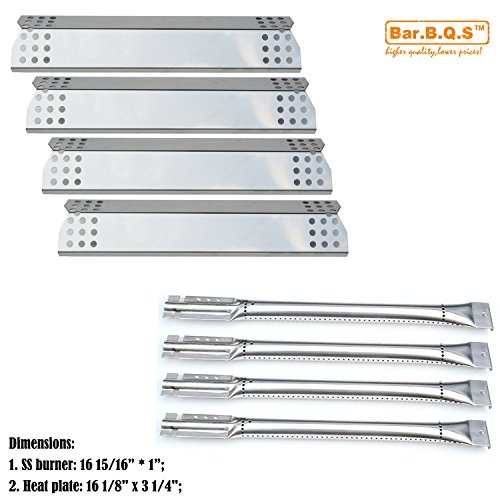 Barbqs 4-pack Replacement Kitchen Aid 720-0733A4 Burner Gas Grill BurnerHeat Plate Stainless Steel Burner  Stainless Steel Heat Plate