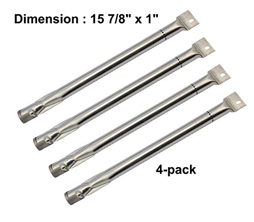 BBQ Energy Grill Burners 14051 4-pack Universal Stainless Steel Burner Replacement for BBQ Gas Grill BrinkmannUniflame Model Grills and Charmglow Model 81015 78 x 1