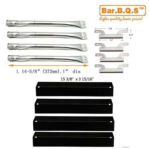 BarBQS Grill Replacement Gas Grill SS Burner Porcelain Steel Heat Plate SS Crossover Tube Carry over For Brinkmann810-1415-F810-1420-1810-1450-1810-9400-0Pro series 810-9400-0