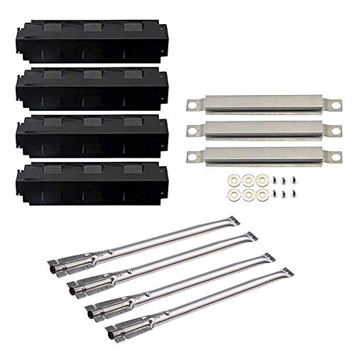 DcYourHome Gas Grill Parts Kit incl4pack Burners 3pack Carryover Tubes4pack Heat Plates Replacement Select Models 463420509463420507 463460710 Charbroil
