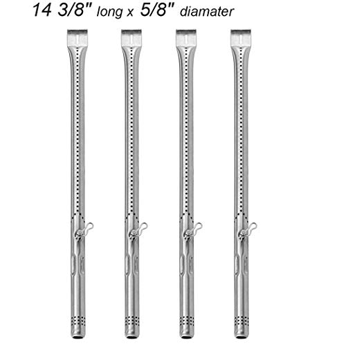 YIHAM KB876 Grill Burner Replacement Parts for Charbroil Advantage 463344015 463344116 463343015 463240015 and Other Models Stainless Steel Pipe Tube Burner 14 38 inch x 58 inch Set of 4
