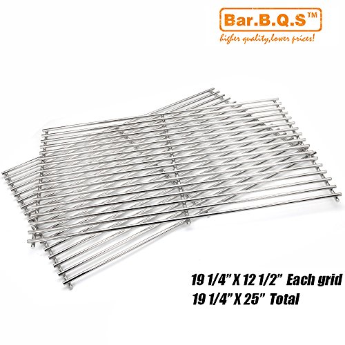 Barbqs 5S612 Set of 2  BBQ Stainless Steel Wire Cooking Grid Replacement Parts Models for Select Brinkmann Charmglow Jenn-Air 720-0511  Nexgrill 720-0057 and Turbo Gas Grill Models
