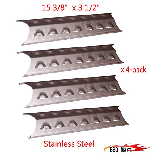 Hyco Hy95181 4-pack Stainless Steel Heat Plate Replacement For Select Gas Grill Models By Brinkmann Charmglow