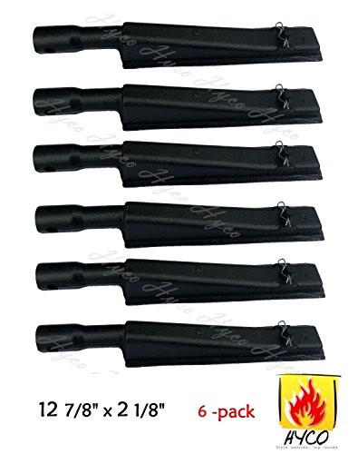 Hyco hy29351 6-pack Cast Iron Burner for Cast Iron Burner for Brinkmann Kenmore Charmglow Grill Zone Nexgrill and Other Grills