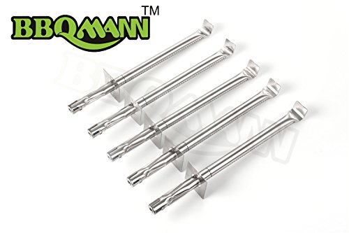 BBQMANN 13001 5-pack Universal Stainless Steel Tube Burner Replacement for Jenn Air Vermont Castings Model Grills17x1