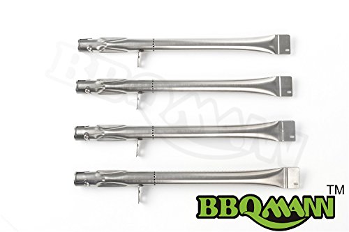 BBQMANN 14331 4-Pack BBQ Burner Set Stainless Steel Replacement for Gas Grill Models by Stok SGP4330SB 15 78 x 1