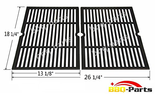 Hongso Pcf652 2-pack Cast Iron Cooking Grid Replacement For Select Gas Grill Models By Charbroil Coleman Cg