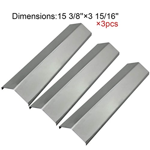 Hotsizz 923113-pack Stainless Steel Heat Shield Replacement for Grill King Aussie Charmglow Brinkmann Uniflame Lowes Model Grills