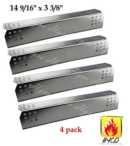 Vicool Stainless Steel Heat Plate Replacement for Grill Master 720-0697 720-0737 and Uberhaus 780-0003 Gas Grill Models hy97371 4-pack Stainless Steel