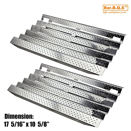 Barbqs 91931 2-pack Stainless Steel Heat Plates Heat Shield Heat Tent Burner Cover Replacement for Gas Grill Models Kirkland 720-0432 Kirkland 720-0193 Costco 720-0193 720-0432 17 516