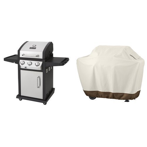 Dyna-glo Dgb390snp-d Smart Space Living 36000 Btu 3-burner Lp Gas Grillamp Amazonbasics Grill Cover - Medium