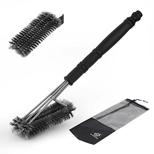 Grekitchen Grill BrushBBQ Grill Brush Solid As Weber Grill Brush A Must Outdoor Furniture For Gas Grill Weber Gas Grill And Other Outdoor Grills A Perfect Gift For Barbecue Lovers 18 3 In 1