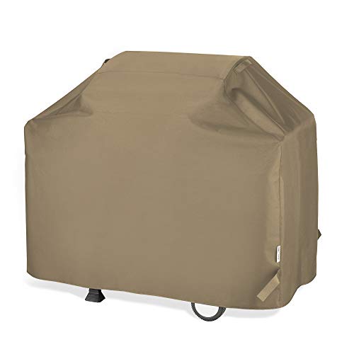 Unicook BBQ Grill Cover 55 Inch Heavy Duty Waterproof Outdoor Barbecue Gas Grill Cover with Sealed Seam Rip and Fade Resistant Fits Weber Charbroil Grills 55 W x 23 D x 42 H Neutral Taupe