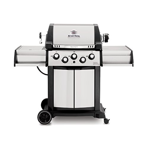 Broil King 986887 Signet 90 Natural Gas Grill With Side Burner And Rear Rotisserie