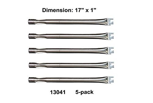 13041(5-pack) Replacement Straight Stainless Steel Burner For Bbq Grillware, Home Depot, Ducane, Original Part