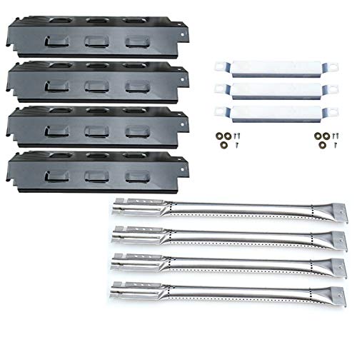 Direct store Parts Kit DG156 Replacement Charbroil 463420507463420509463460708463460710 Gas Grill Burners Carryover TubesHeat Plates SS Burner  SS Carry-over tubes  Porcelain Steel Heat Plate