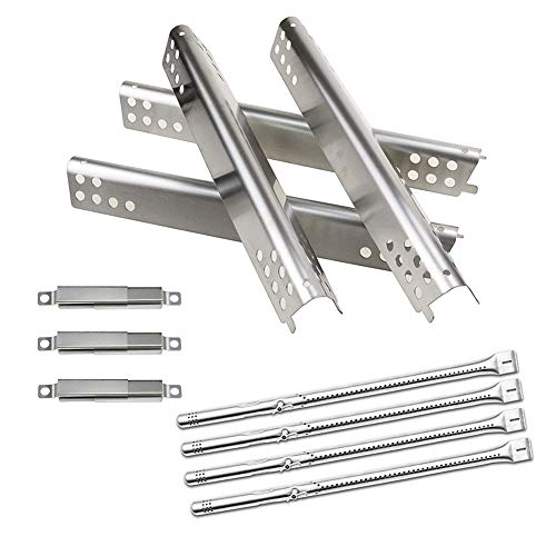 Utheer Grill Replacement Parts for Charbroil Advantage Series 4 Burner 463344116 G4328M00W1 G3610003W1 Gas Grill Included Stainless Steel Burner Tube Heat Plate Shield Adjustable Crossover Tubes