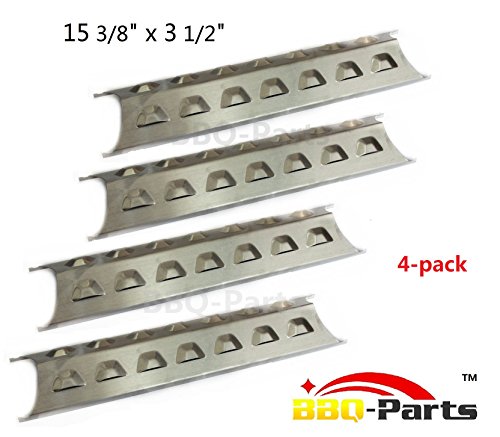 Hongso SPE181 4-pack Stainless Steel Heat Plate Heat Shield Heat Tent Burner Cover Vaporizor Bar and Flavorizer Bar Replacement 95181 for Select Gas Grill Models by Brinkmann Charmglow and Others 15 38