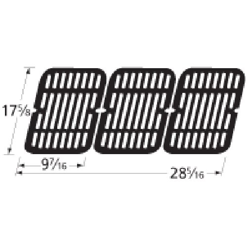 Music City Metals 54193 Stamped Porcelain Steel Cooking Grid Replacement for Select Brinkmann Gas Grill Models Set of 3