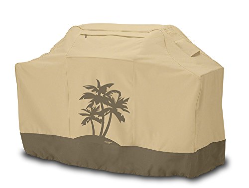 BBQ Grill Cover - Medium - For 58 x 24 x 48 Barbecue - Made of Weatherproof Fabric - Air Vents Click-Close Straps Elastic Cord - Protect your Gas Grill in Style