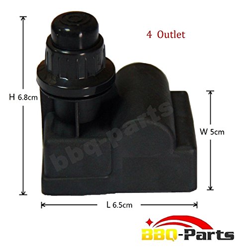 Bbq-parts Ibc340 Spark Generator 4 Outlet Aa Battery Push Button Ignitor Replacement Bbq Gas Grill 03340