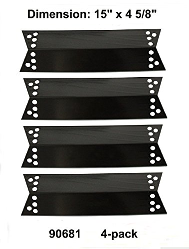 Gas Barbecue Parts Factory90681 (4-pack) Porcelain Steel Heat Plates / Heat Shiel For Charbroil, Kenmore Sears