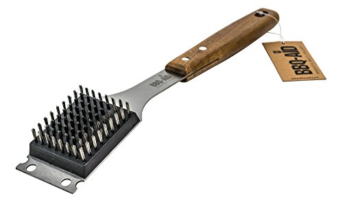 Barbecue Grill Brush And Scraperndash Extended Large Wooden Handle And Stainless Steel Bristlesndash No Scratch Cleaning