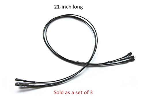 BBQ funland Set of 3 IW3500 21-Inch Universal Gas Barbecue Grill Ignitor Wire Replacement for Char-Griller Cuisinart JennAir Kenmore Uniflame and Vermont Castings outdoor grills 03500 03500