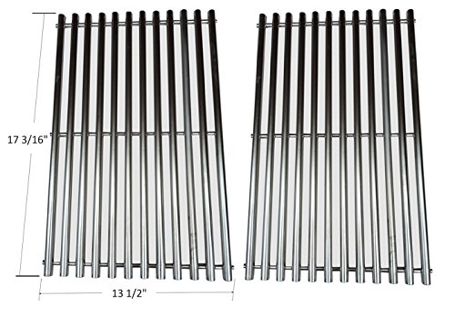 BBQ funland GS9812 NEW Stainless Steel Cooking Grid Replacement for Uniflame Grill Master Brinkmann and Nexgrill Gas Grills Set of 2
